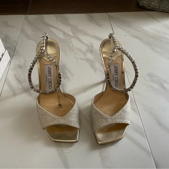 Jimmy Choo Saeda Sandal 100 Heel - Picture 2 of 10